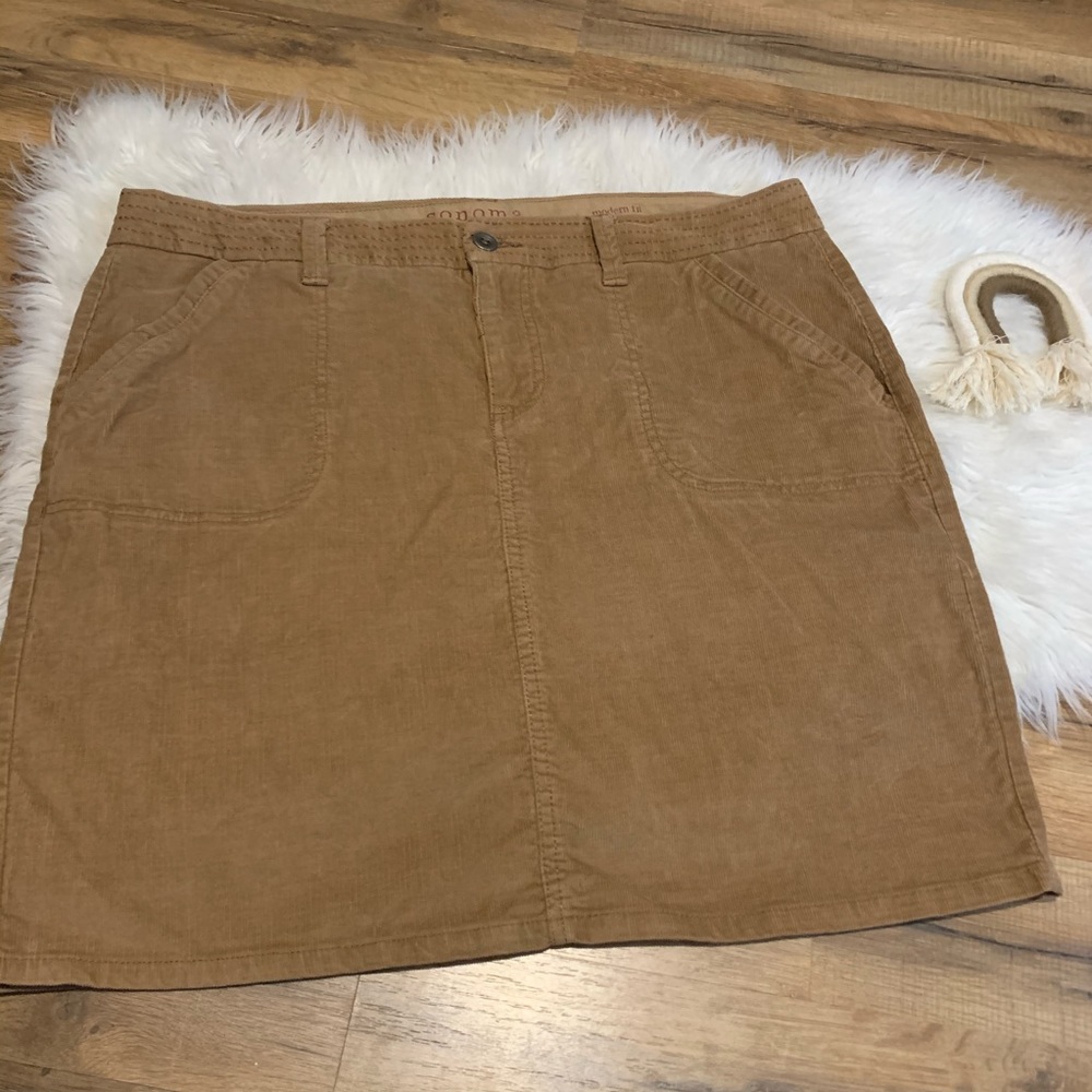 Sonoma Plus Size Tan Corduroy Skirt